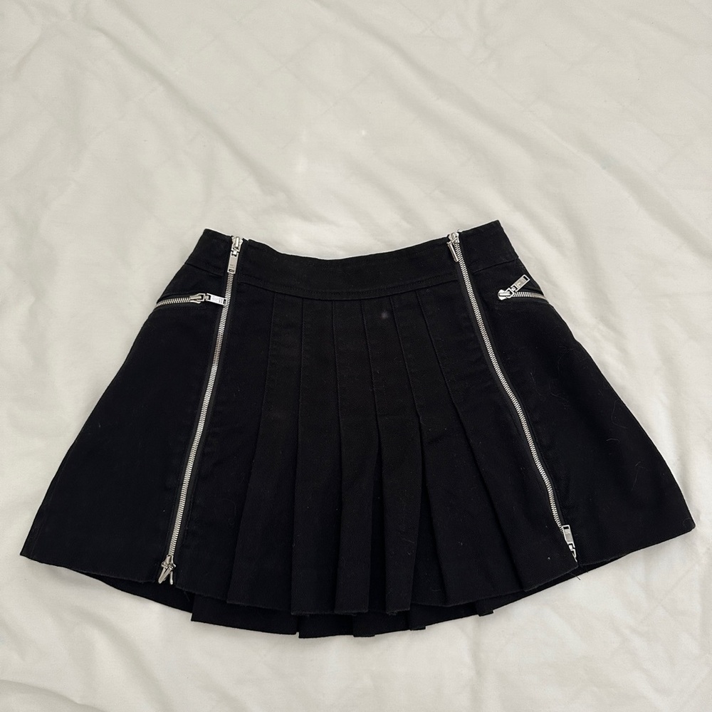 Welldone pleated zipper skirt
